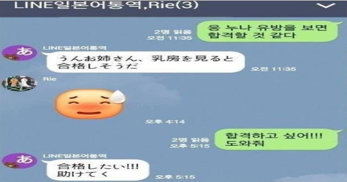 시험 합격 도와주는 일본인 누나