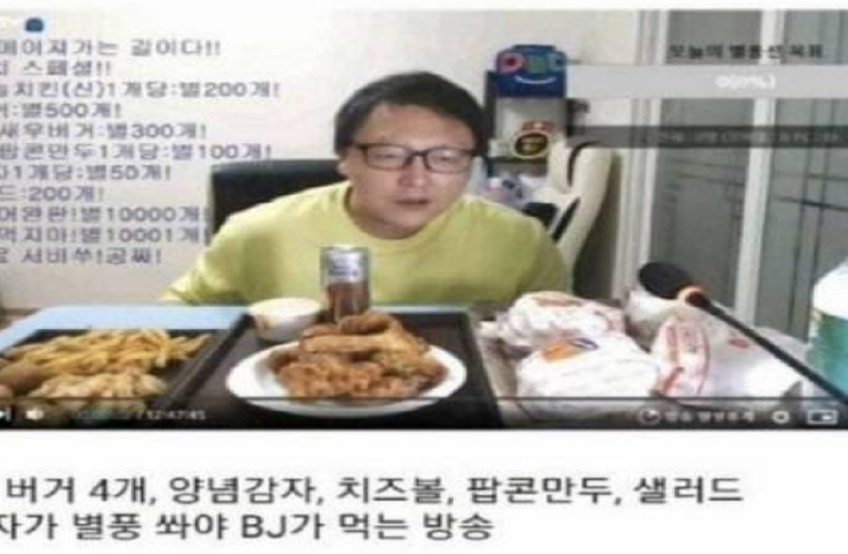 별풍선을 쏴야 밥을 먹는 bj의 최후