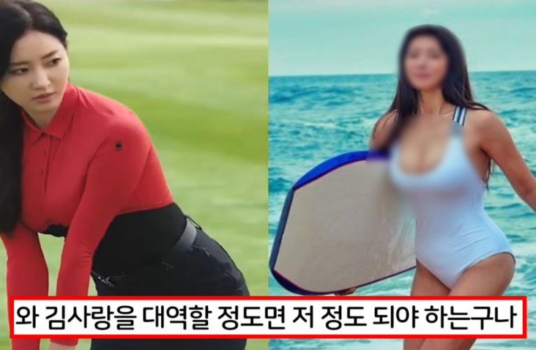 이번 김사랑 촬영에서 여배우보다 더 이쁘다고 난리난 모델 대역 여성jpg