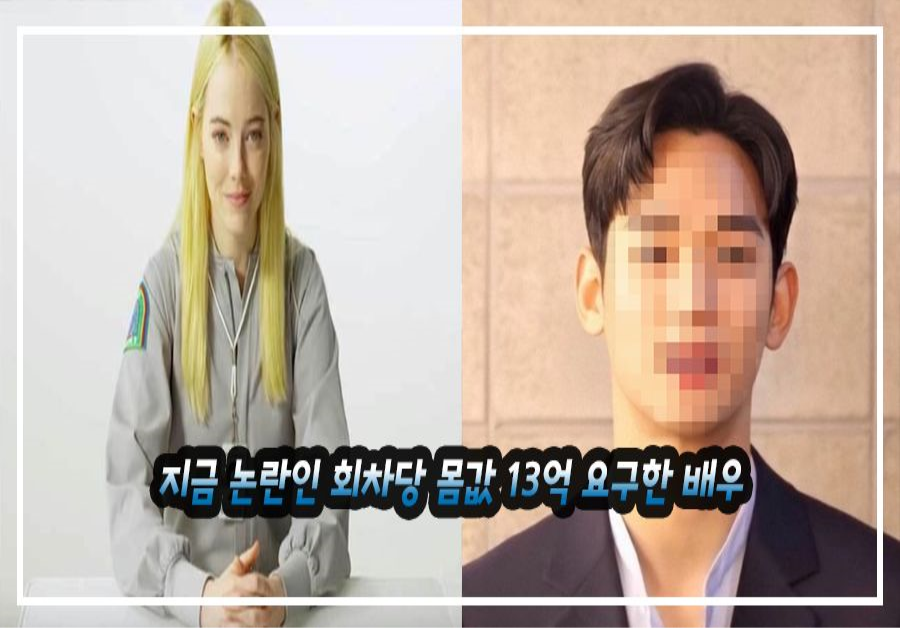 지금 논란인 회차당 몸값 13억 요구한 배우