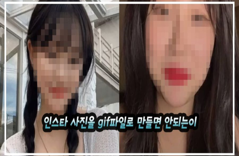 존예 인플루언서 인스타 사진들을 종합해서 gif파일로 만들면 벌어지는 충격적인 일