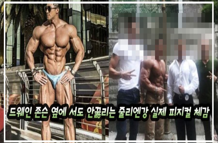 드웨인 존슨 옆에 서도 안꿇리는 줄리엔강 실제 피지컬 체감