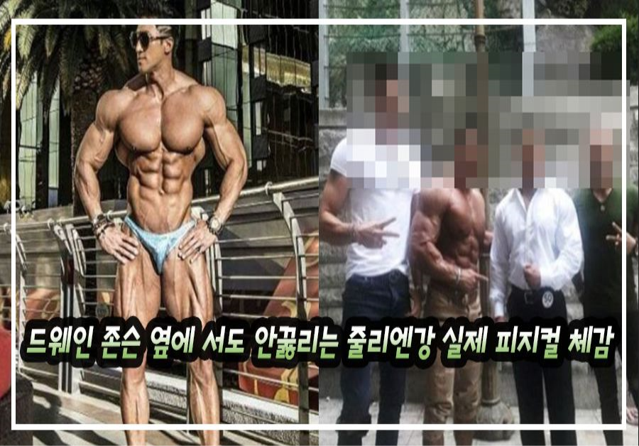 드웨인 존슨 옆에 서도 안꿇리는 줄리엔강 실제 피지컬 체감