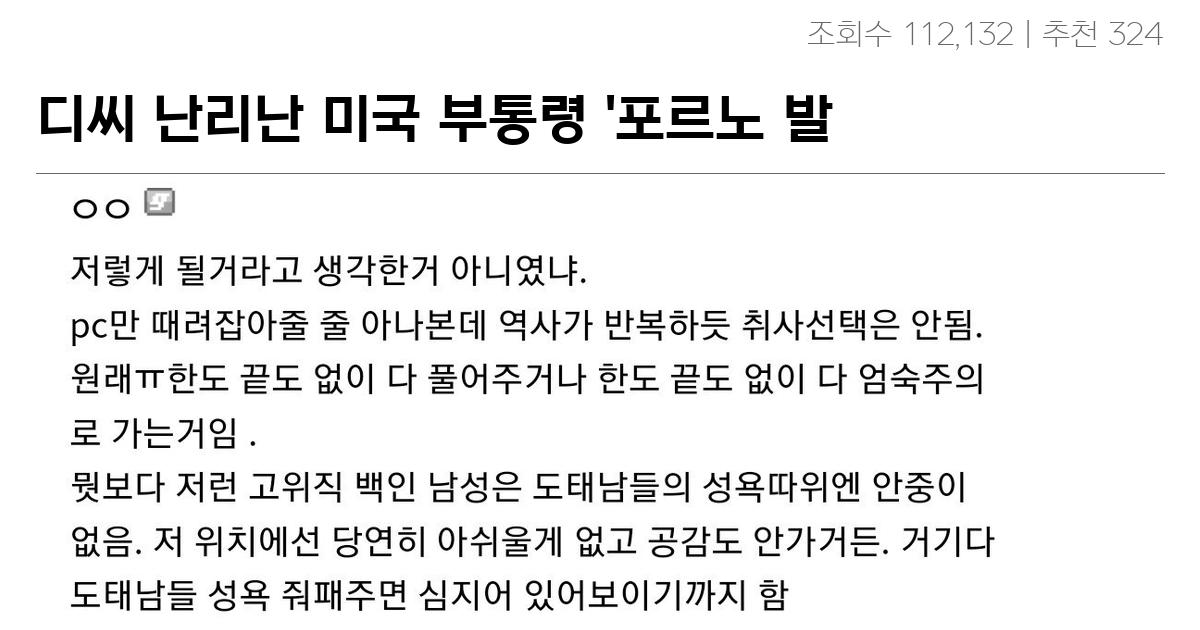 디씨 난리난 미국 부통령 ‘포르노 발언’ ㄷㄷㄷㄷ.jp