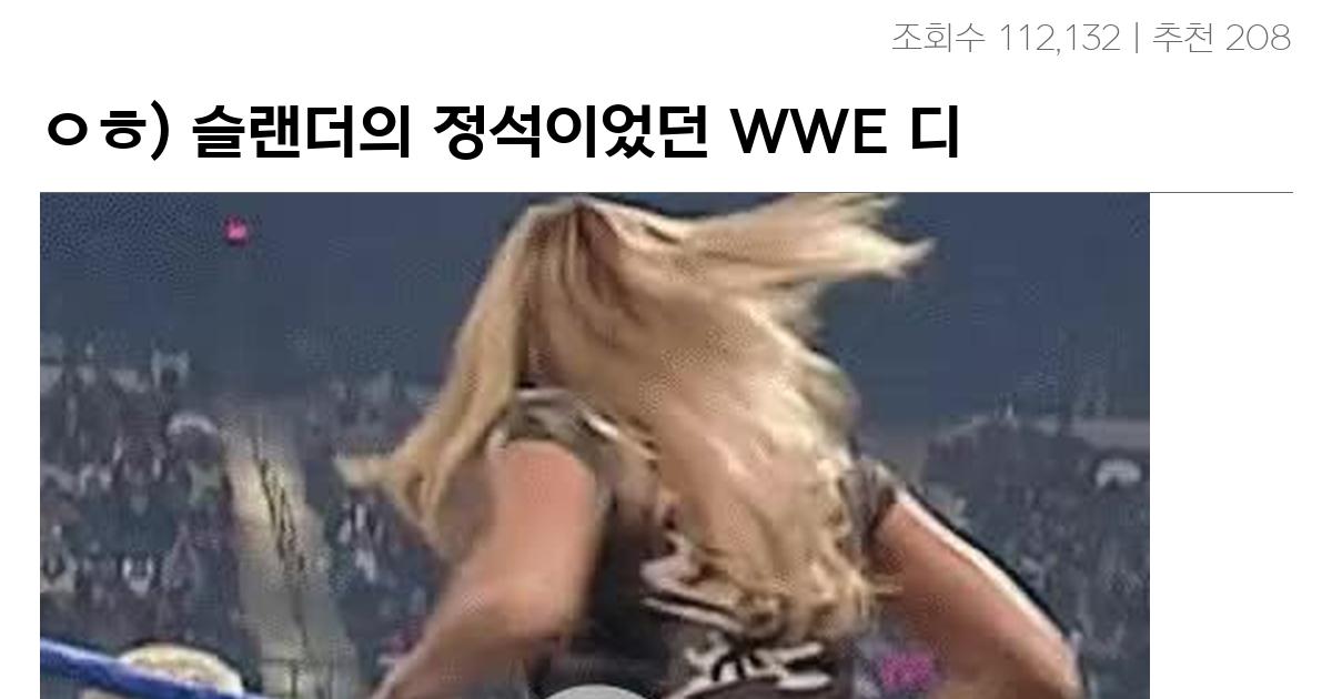 ㅇㅎ) 슬랜더의 정석이었던 WWE 디바