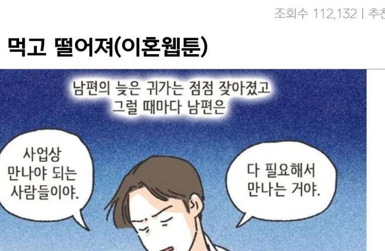 5억 먹고 떨어져(이혼웹툰)